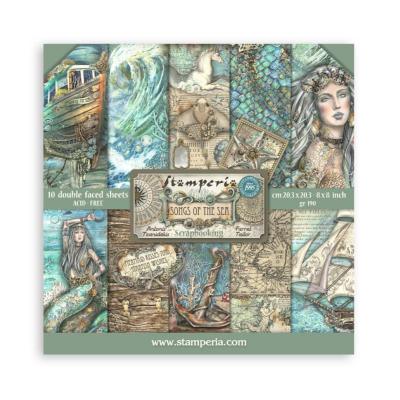 Coleccion Papeles  Stamperia 20.3X20.3  Backgrounds Voyages fantastiques