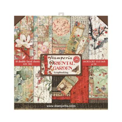 kit de Papeles Scrap  Stamperia 20.3X20.3 Oriental Garden