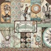 kit de Papeles Scrap  Stamperia 30 x30 Voyages