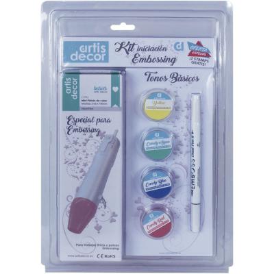 Kit Inicio Embossing Artis decor Tonos basicos (+2 sellos )