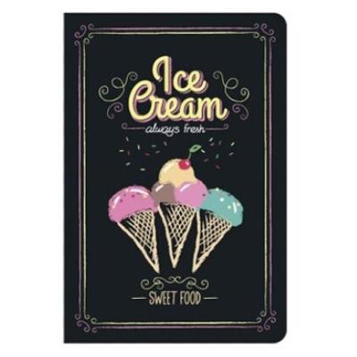 Libreta Cosida A-6 C/ Brillantina Ice Cream 