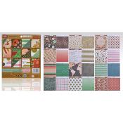 Block Papel Scrapbooking 15,2 X15,20 "Retro"