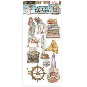 Chipboard - 15x30  Stamperia Lady Vagabond Lifestyle elementos