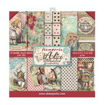 Coleccion Papeles Scrap  Stamperia 15.24x14.24 Alice Wonderland