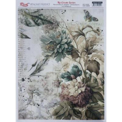 Papel Arroz Dec. RICH 29,7X42CM. KOD 16022