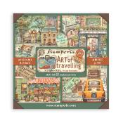 Coleccion Papeles  Stamperia 20.3X20.3  Art of Travelling 1 cara