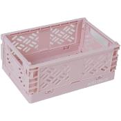 Basquet Plegable pequeño rosa 13,5x9,5x 5,5 cm Artis Decor