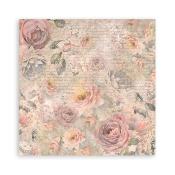 Paquete 4 hojas de Tela 30x30 cms. Stamperia Shabby Rose