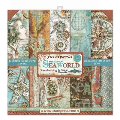 kit de Papeles Scrap Sea World Stamperia 30 x30