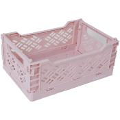 Basquet Plegable mediano rosa 20x13,5x18,5  cm Artis Decor