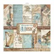 kit de Papeles Scrap Music  Stamperia 30 x30