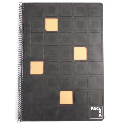 Cuaderno Folio 100 h. Cuadricula 4x4 Tapa Polipropileno Troquelado