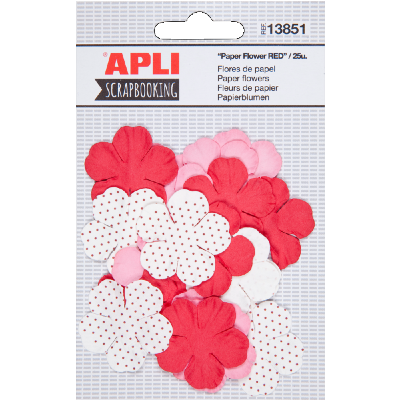 Flores de Papel Scrapbooking Rojas