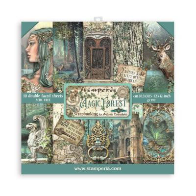 kit de Papeles  Stamperia 30 x30 Magic Forest