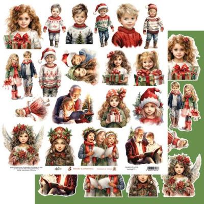 Doble Hoja 30x30  Merry Christmas kids