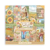 kit de Papeles  Stamperia 30 x30 Sunflower Art 