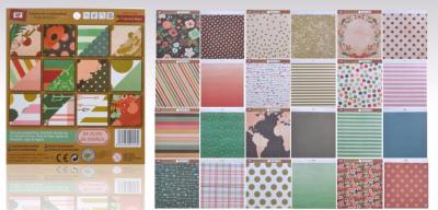 Block Papel Scrapbooking 15,2 X15,20 "Retro"